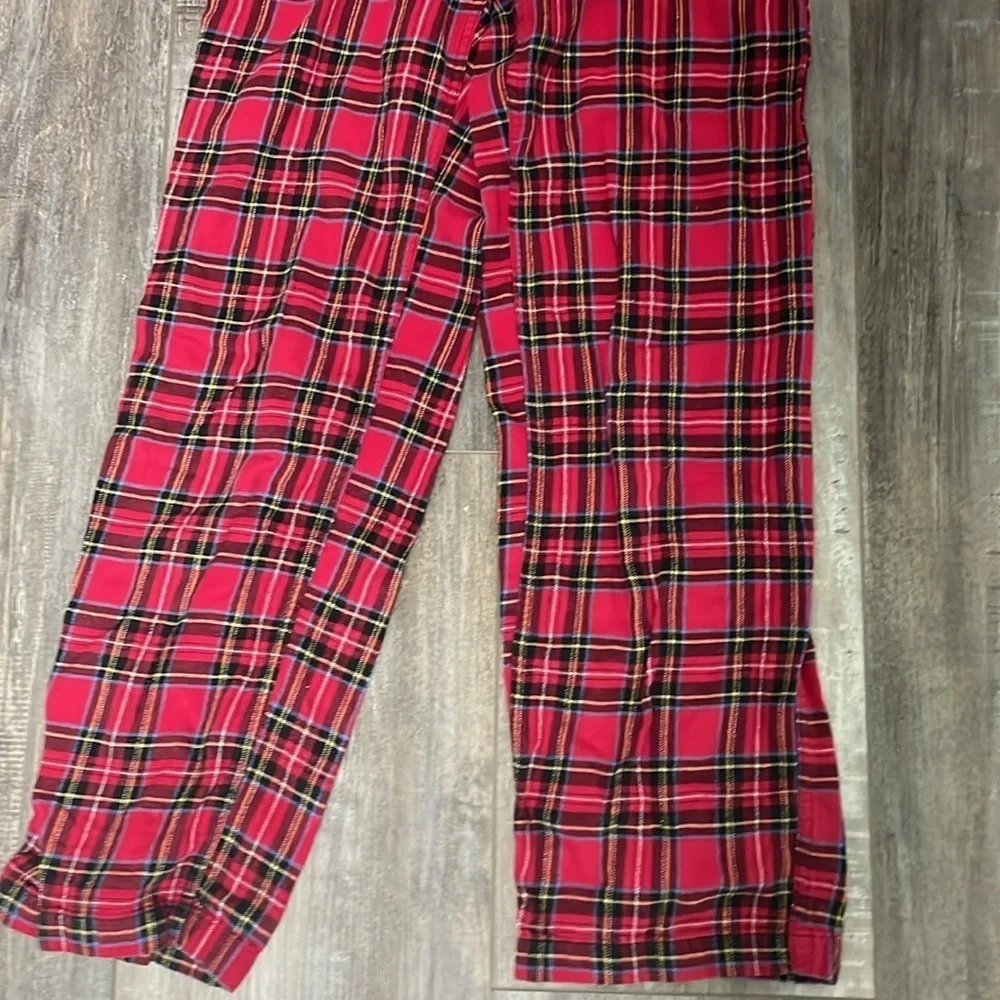 J. Crew red holiday plaid pajama bottom XXS